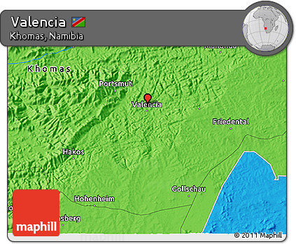 Political 3D Map of Valencia