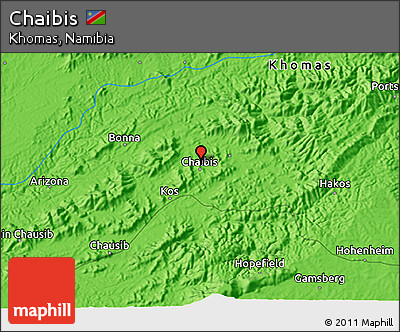 Political 3D Map of Chaibis