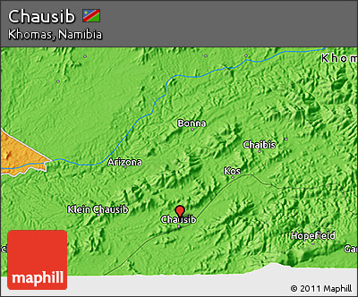 Political 3D Map of Chausib