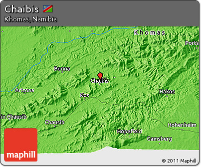 Political 3D Map of Chaibis