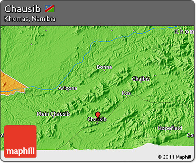Political 3D Map of Chausib