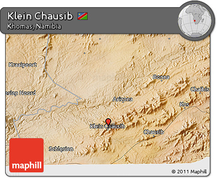 Satellite 3D Map of Klein Chausib