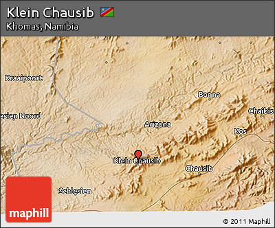 Satellite 3D Map of Klein Chausib