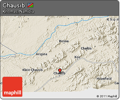 Shaded Relief 3D Map of Chausib