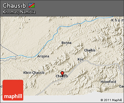 Shaded Relief 3D Map of Chausib