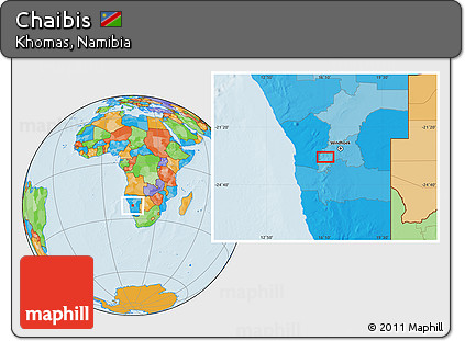 Political Location Map of Chaibis
