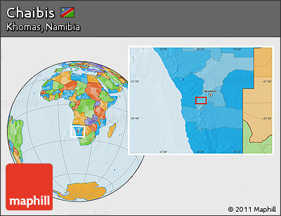 Political Location Map of Chaibis