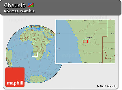Savanna Style Location Map of Chausib
