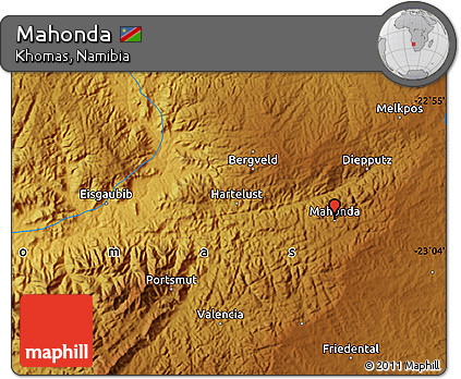 Physical Map of Mahonda