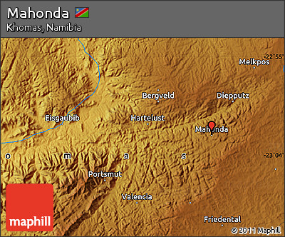 Physical Map of Mahonda
