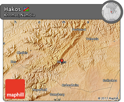 Satellite Map of Hakos