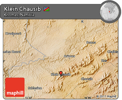 Satellite Map of Klein Chausib