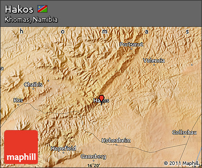Satellite Map of Hakos