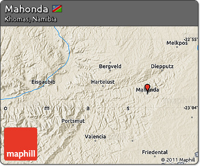 Shaded Relief Map of Mahonda