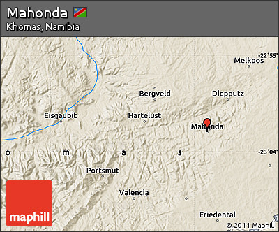 Shaded Relief Map of Mahonda