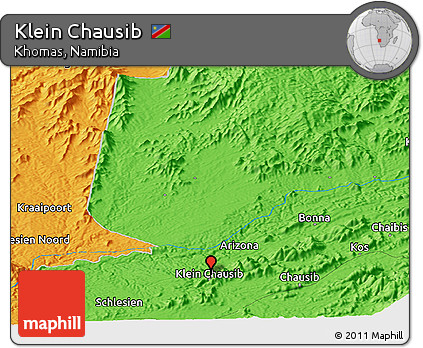 Political Panoramic Map of Klein Chausib