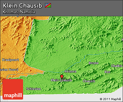 Political Panoramic Map of Klein Chausib