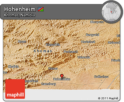 Satellite Panoramic Map of Hohenheim