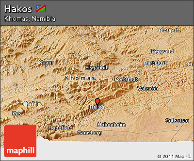 Satellite Panoramic Map of Hakos
