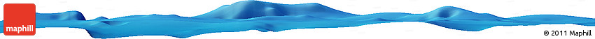 Shaded Relief Horizon Map of the Area around 23° 3' 19" S, 174° 19' 29" E