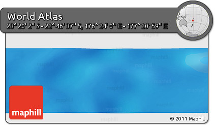 Physical Panoramic Map of the Area around 23° 3' 19" S, 176° 52' 30" E