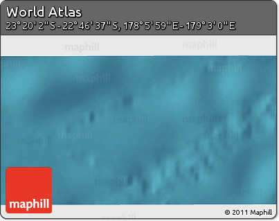 Satellite 3D Map of the Area around 23° 3' 19" S, 178° 34' 29" E