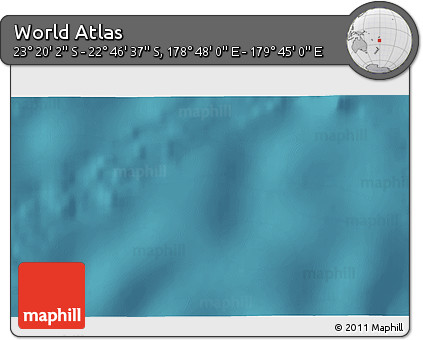 Satellite 3D Map of the Area around 23° 3' 19" S, 179° 16' 30" E