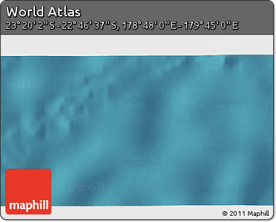 Satellite 3D Map of the Area around 23° 3' 19" S, 179° 16' 30" E