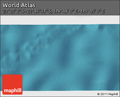 Satellite 3D Map of the Area around 23° 3' 19" S, 179° 16' 30" E