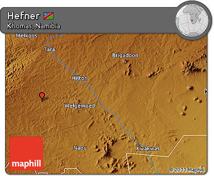Physical 3D Map of Hefner