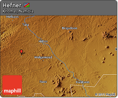 Physical 3D Map of Hefner