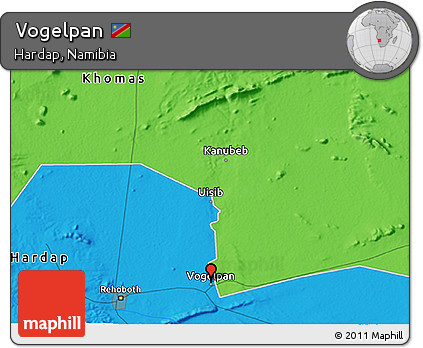 Political 3D Map of Vogelpan