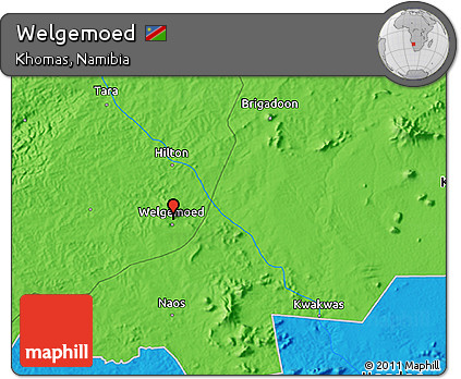 Political 3D Map of Welgemoed