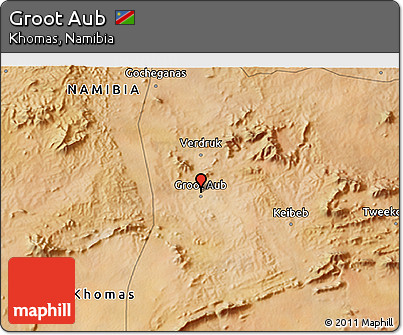 Satellite 3D Map of Groot Aub
