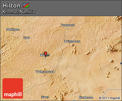 Satellite 3D Map of Hilton