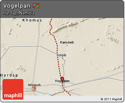 Shaded Relief 3D Map of Vogelpan