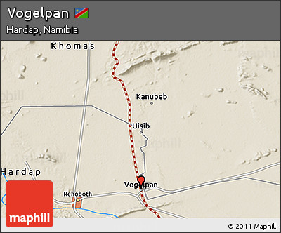 Shaded Relief 3D Map of Vogelpan