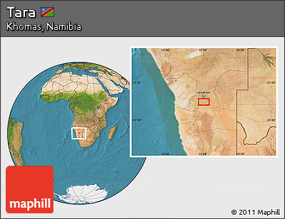Satellite Location Map of Tara