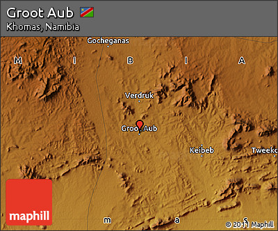 Physical Map of Groot Aub