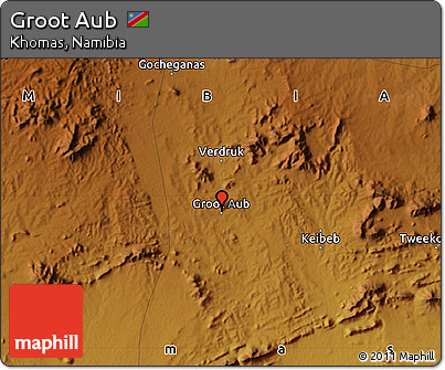 Physical Map of Groot Aub