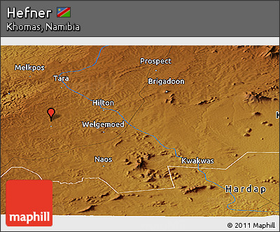 Physical Panoramic Map of Hefner