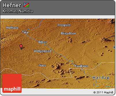 Physical Panoramic Map of Hefner