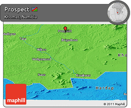 Political Panoramic Map of Prospect