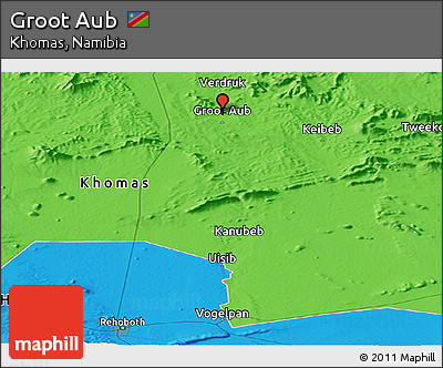 Political Panoramic Map of Groot Aub