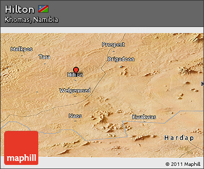 Satellite Panoramic Map of Hilton