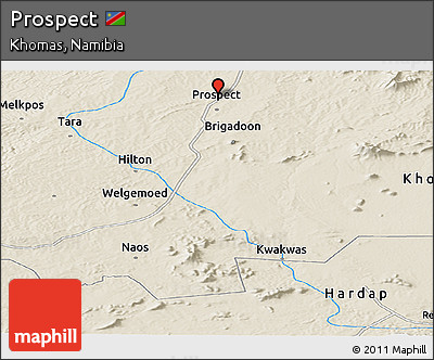 Shaded Relief Panoramic Map of Prospect