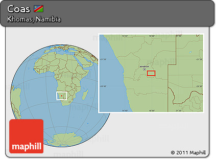 Savanna Style Location Map of Coas