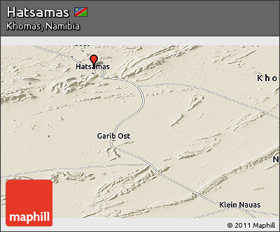 Shaded Relief Panoramic Map of Hatsamas