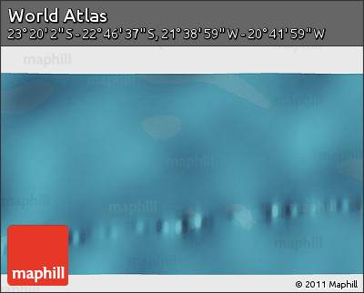 Satellite 3D Map of the Area around 23° 3' 19" S, 21° 10' 29" W