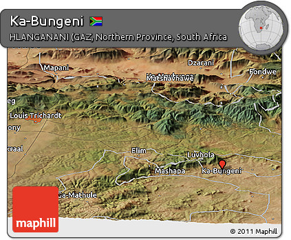 Satellite Panoramic Map of Ka-Bungeni